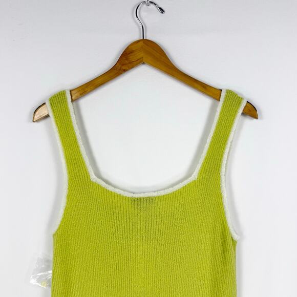 Mod Cloth Women's Matcha do About Nothing Sweater Dress Large Lime Green - Picture 10 of 15